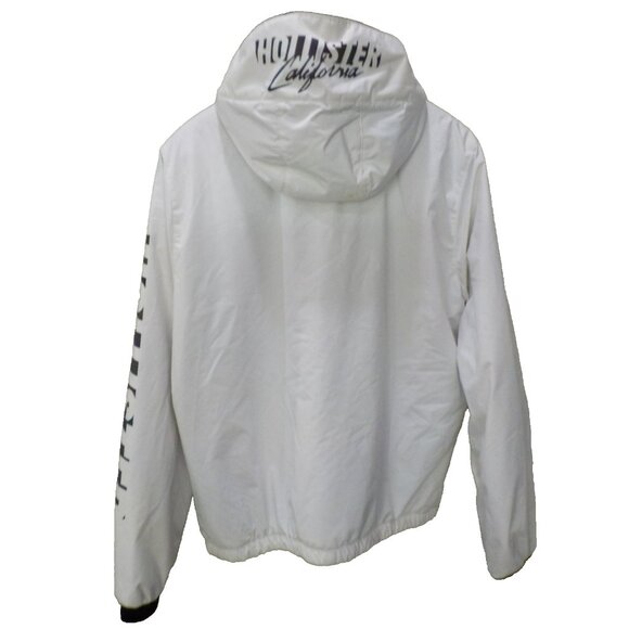 Vtg Hollister Epic Flex Thick Sherpa Lined White Hooded Jacket Men's Size XL - Picture 5 of 11